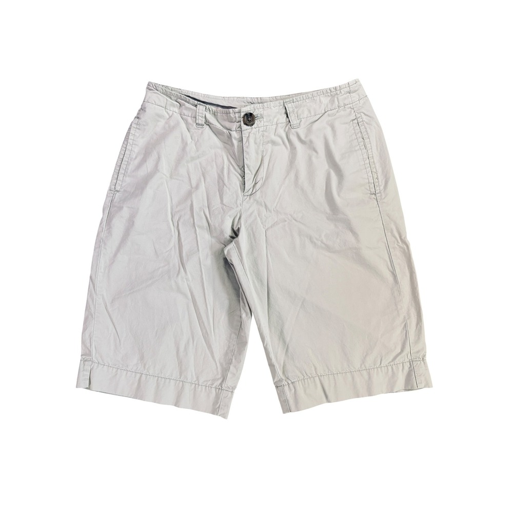 Merona Women's Size 4 Light Khaki Stone White Cotton Bermuda Shorts